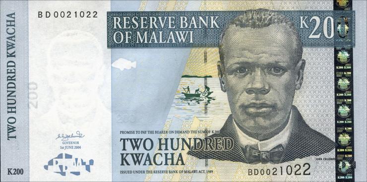 Malawi P.55a 200 Kwacha 2004 (1) 