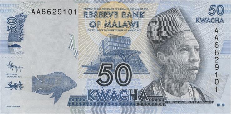 Malawi P.58a 50 Kwacha 1.1.2012 (1) 