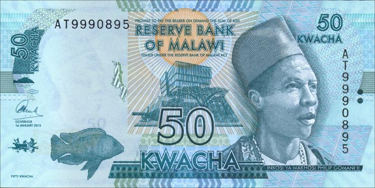 Malawi P.64b 50 Kwacha 2015 (1) 