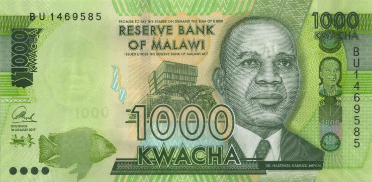 Malawi P.67c 1000 Kwacha 2017 (1) 