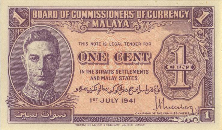 Malaya P.06 1 Cent 1941 (1) 