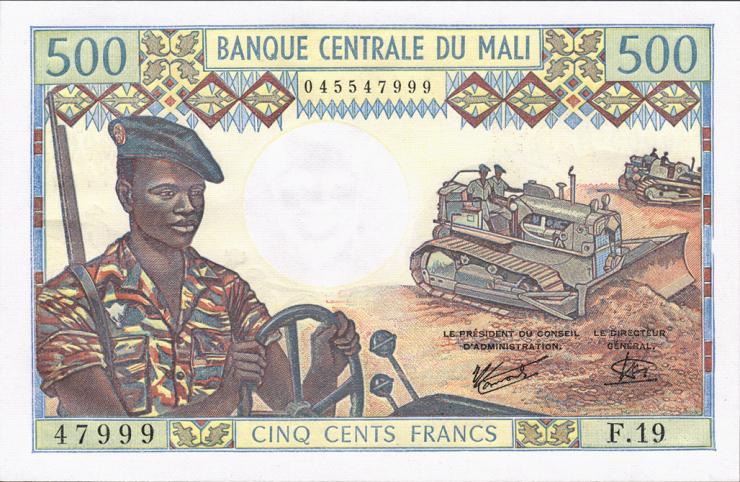 Mali P.12e 500 Francs (1973-84) (1) 
