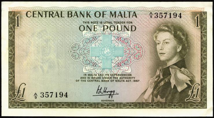 Malta P.29 1 Pound 1967 (1/1-) 