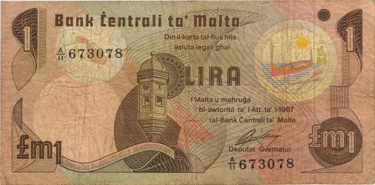 Malta P.34a 1 Lira 1967 (1979) (4) 