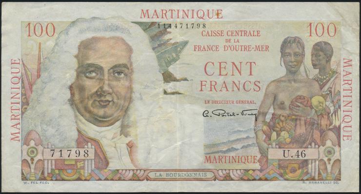 Martinique P.31 100 Francs (1947-49) (3) 