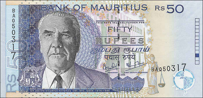 Mauritius P.50d 50 Rupien 2006 (1) 