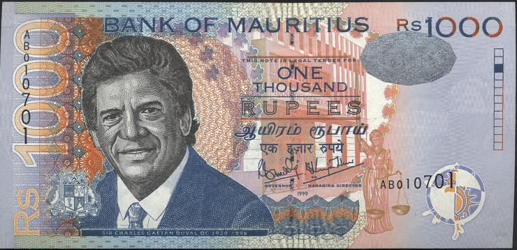 Mauritius P.54a 1000 Rupien 1999 (1) 