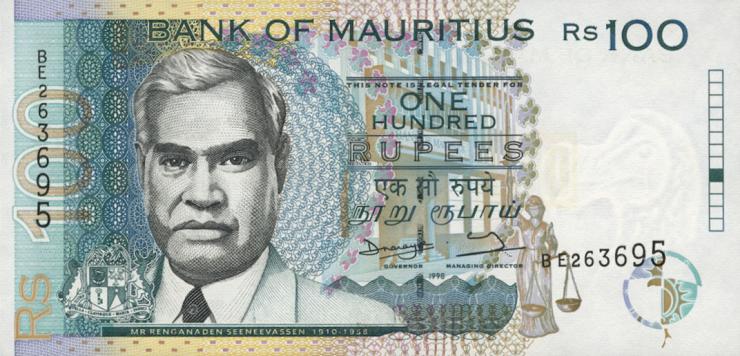 Mauritius P.44 100 Rupien 1998 (1) 