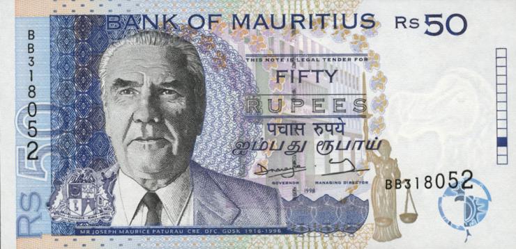 Mauritius P.43 50 Rupien 1998 (1) 
