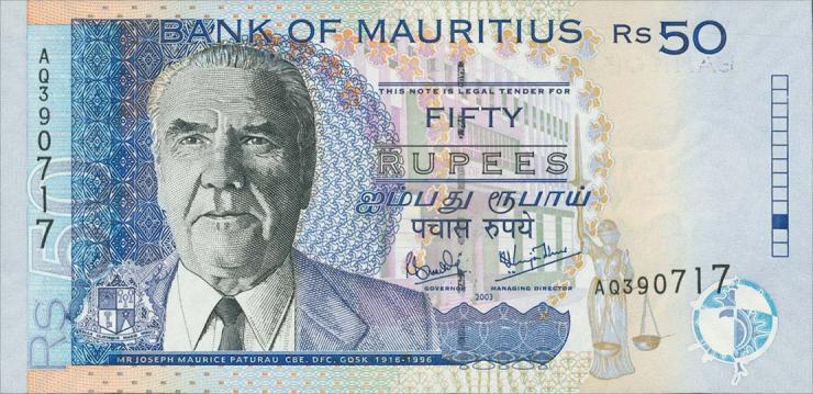 Mauritius P.50c 50 Rupien 2003 (1) 