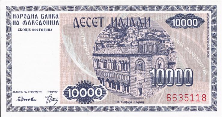 Mazedonien / Macedonia P.08 10000 Denar 1992 (1) 