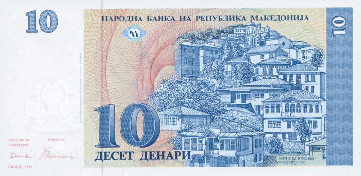 Mazedonien / Macedonia P.09 10 Denari 1993 (1) 
