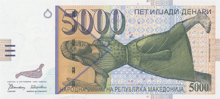 Mazedonien / Macedonia P.19 5000 Denari 1996 (1) 
