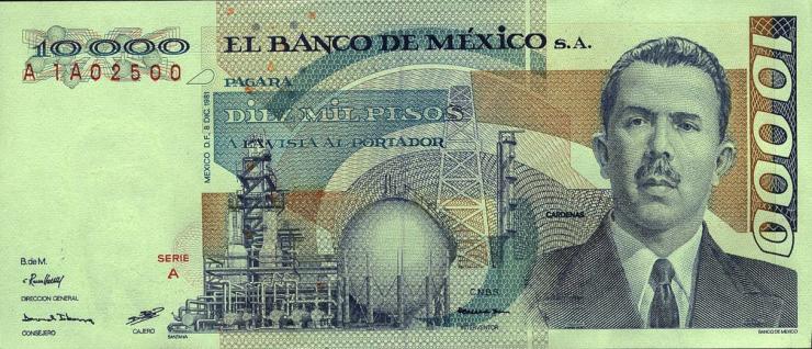 Mexiko / Mexico P.078a 10000 Pesos 1981 (1) 