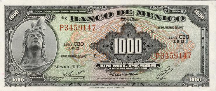 Mexiko / Mexico P.052t 1000 Pesos 1977 (1) 