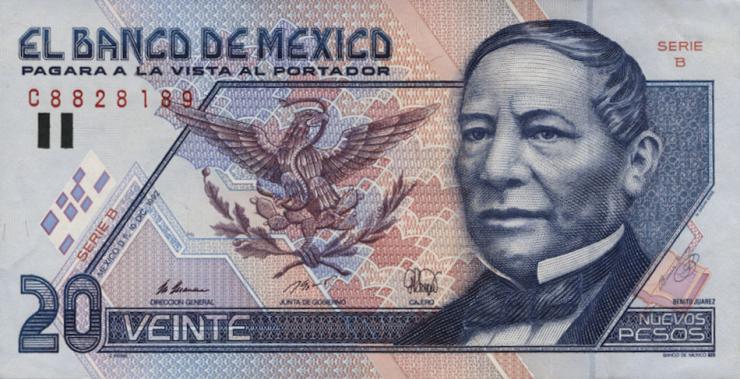 Mexiko / Mexico P.100 20 Nuevos Pesos 1992 (1) 