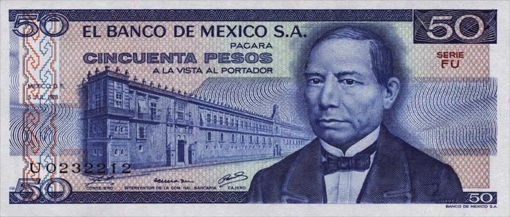 Mexiko / Mexico P.065c 50 Pesos 1978 (1) 