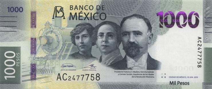 Mexiko / Mexico P.137 1000 Pesos 2019 (1) 