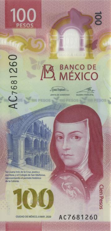 Mexiko / Mexico P.134 100 Pesos 2020 Polymer (1) U.6 