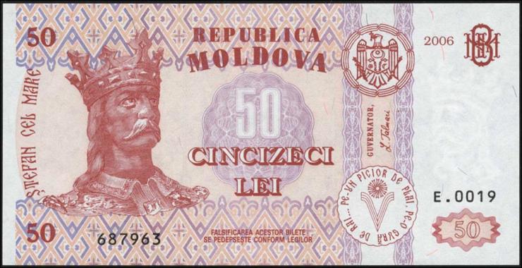 Moldawien / Moldova P.14d 50 Lei 2006 (1) 