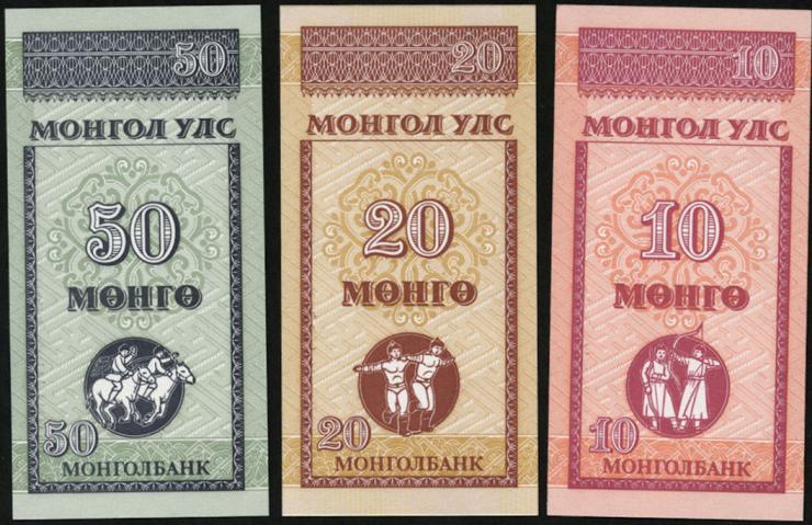 Mongolei / Mongolia P.49-51 10 - 50 Mongo (1993) (1) 