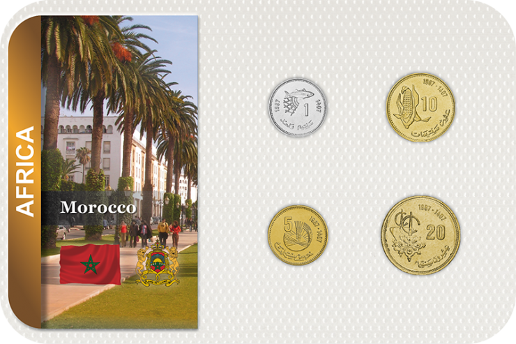 Kursmünzensatz Marokko / Coin Set Morocco 