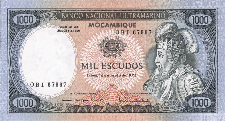 Mozambique P.112b 1000 Escudos 1972 (1) 