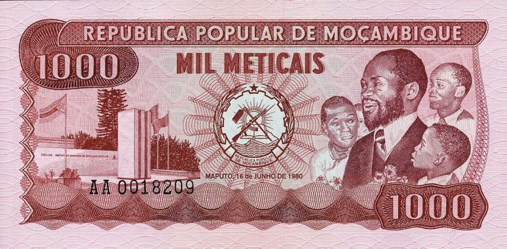 Mozambique P.128 1000 Meticais 1980 (1) 
