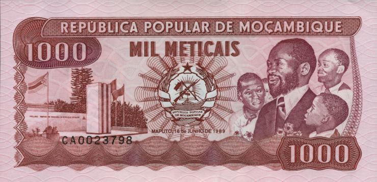 Mozambique P.132c 1000 Meticais 1989 (1) 