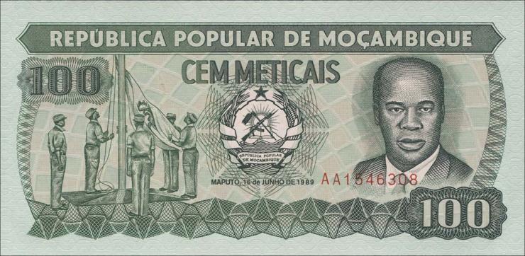 Mozambique P.130c 100 Meticais 1989 (1) 