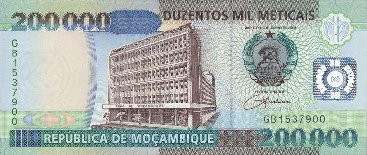 Mozambique P.141 200.000 Meticais 2003 (2004) (1) 