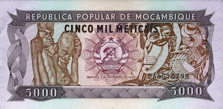 Mozambique P.133 5000 Meticais 1989 (1) 