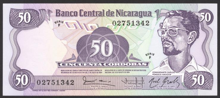 Nicaragua P.140 50 Cordobas L.1985 (1985) (1) 