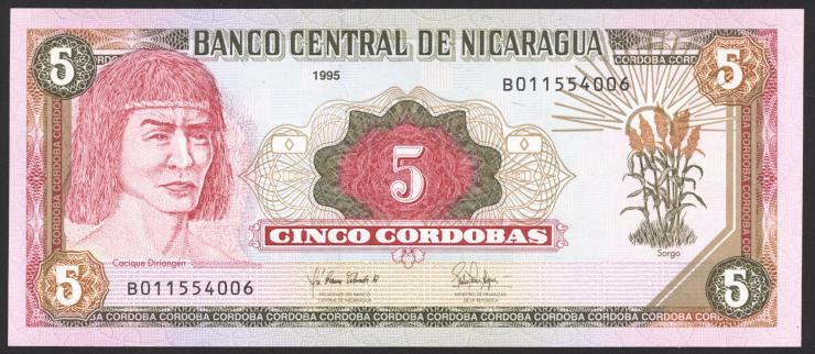 Nicaragua P.180 5 Cordobas 1995 (1) 