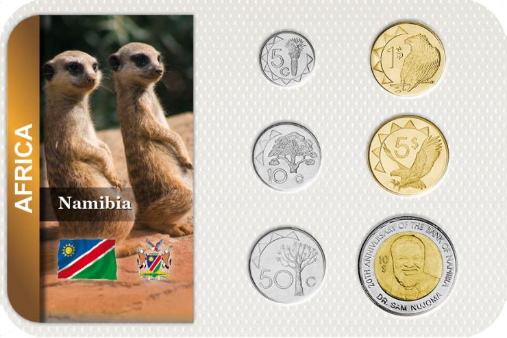Kursmünzensatz Namibia / Coin Set Namibia 