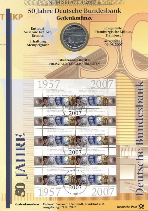 2007/4 Bundesbank - Numisblatt 