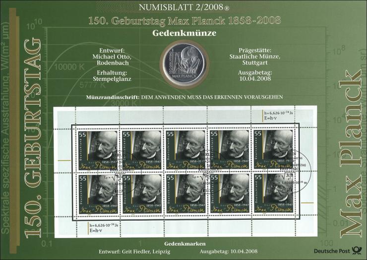2008/2 Max Planck - Numisblatt 
