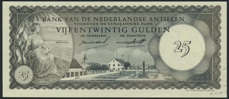 Niederl. Antillen / Netherlands Antilles P.03 25 Gulden 1962 (1) 