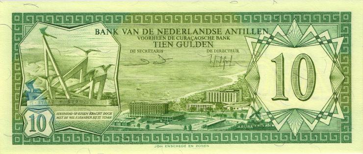 Niederl. Antillen / Netherlands Antilles P.16b 10 Gulden 1984 (1) 