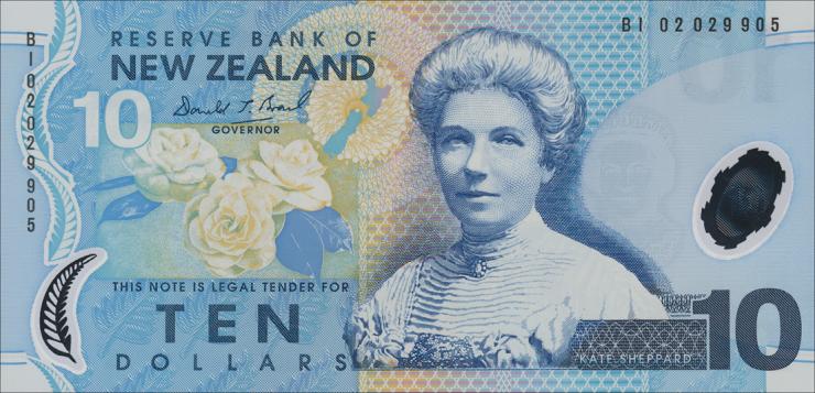 Neuseeland / New Zealand P.186a 10 Dollars (20)02 (1) 