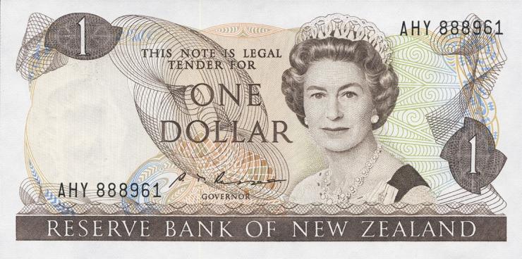 Neuseeland / New Zealand P.169b 1 Dollar (1985-89) (1) 