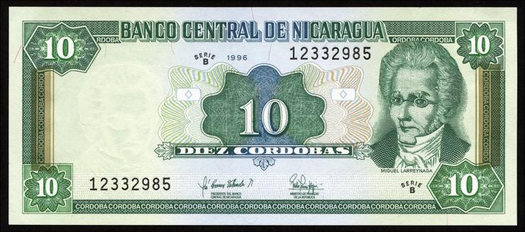 Nicaragua P.181 10 Cordobas 1996 (1) 