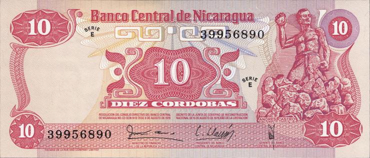 Nicaragua P.134 10 Cordobas 1979 (1) 