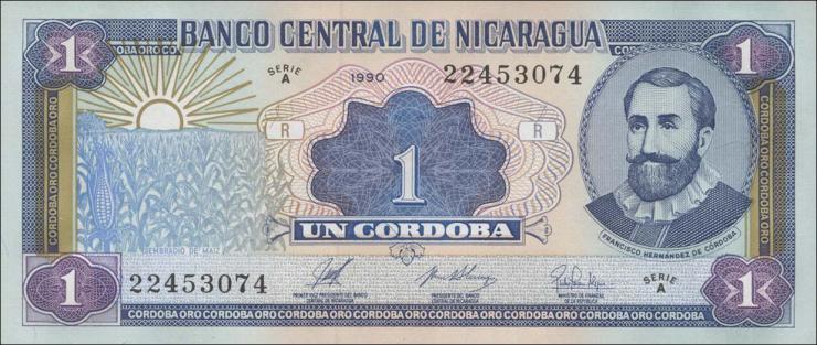 Nicaragua P.173 1 Cordoba 1990 (1) U.2 