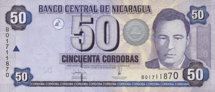 Nicaragua P.198 50 Cordobas 2006 (1) 