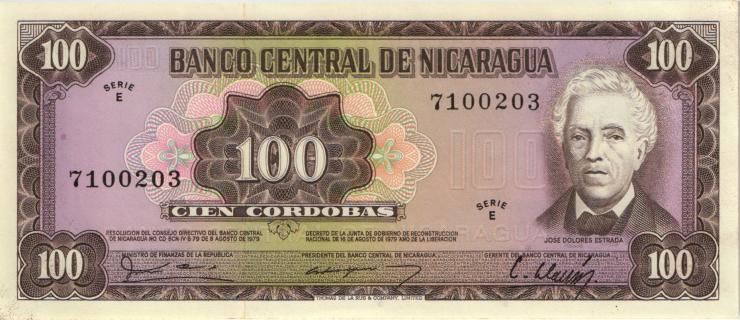 Nicaragua P.132 100 Cordobas 1979 (1) 