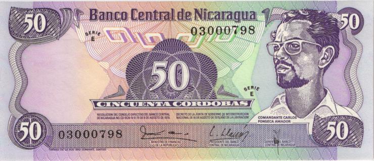 Nicaragua P.136 50 Cordobas 1979 (1) 