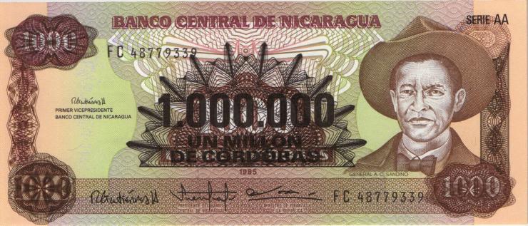 Nicaragua P.164 1.000.000 auf 1000 Cordobas (1990) (1) 