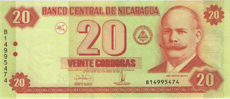 Nicaragua P.197 20 Cordobas 2006 (1) 