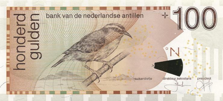 Niederl. Antillen / Netherlands Antilles P.31e 100 Gulden 2008 (1) 